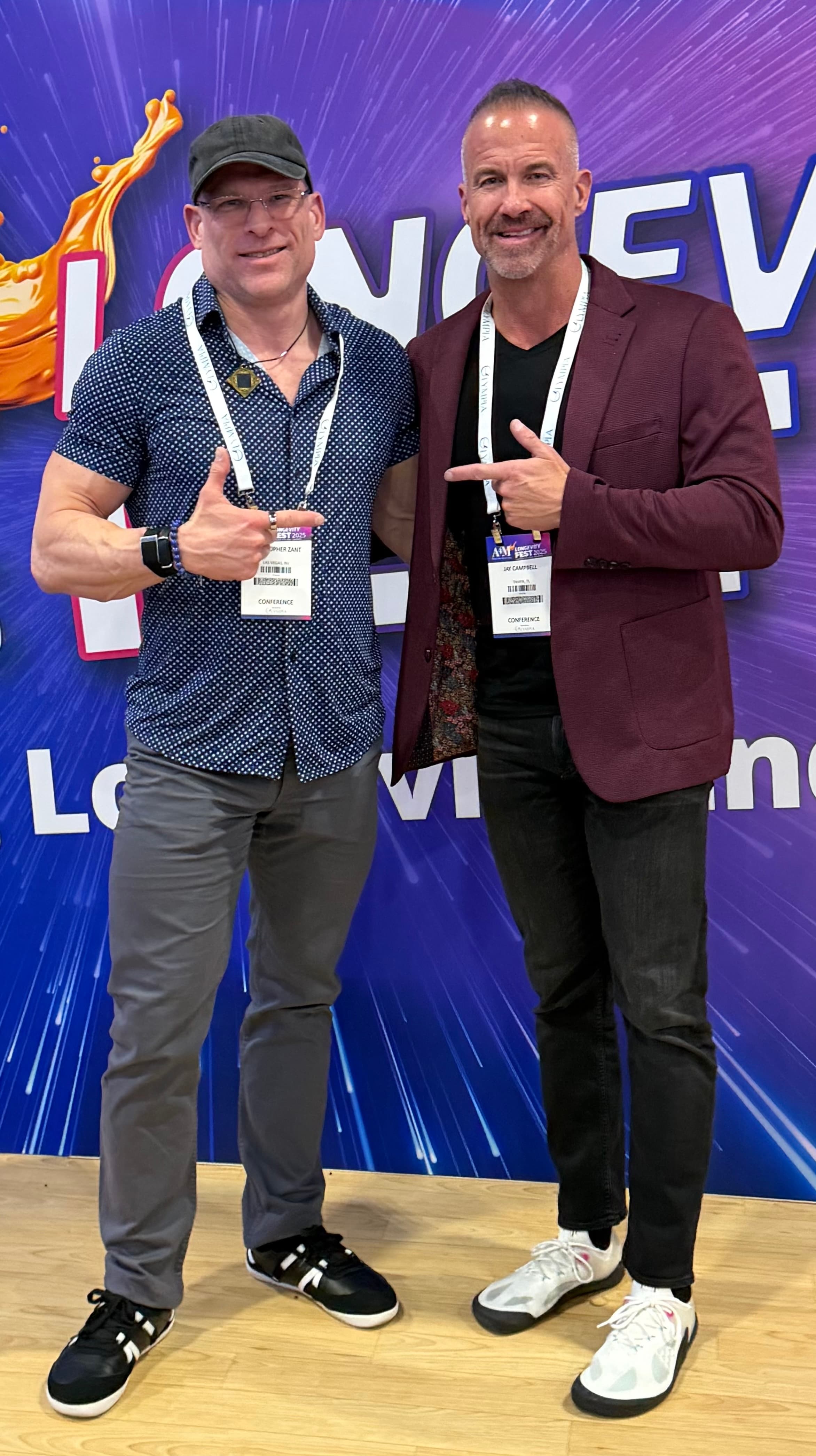 Chris Zant and Jay Campbell at Longevity Fest 2025
